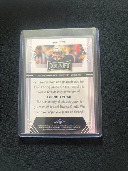 Chris Tyree Leaf Draft Signature BA-CT2