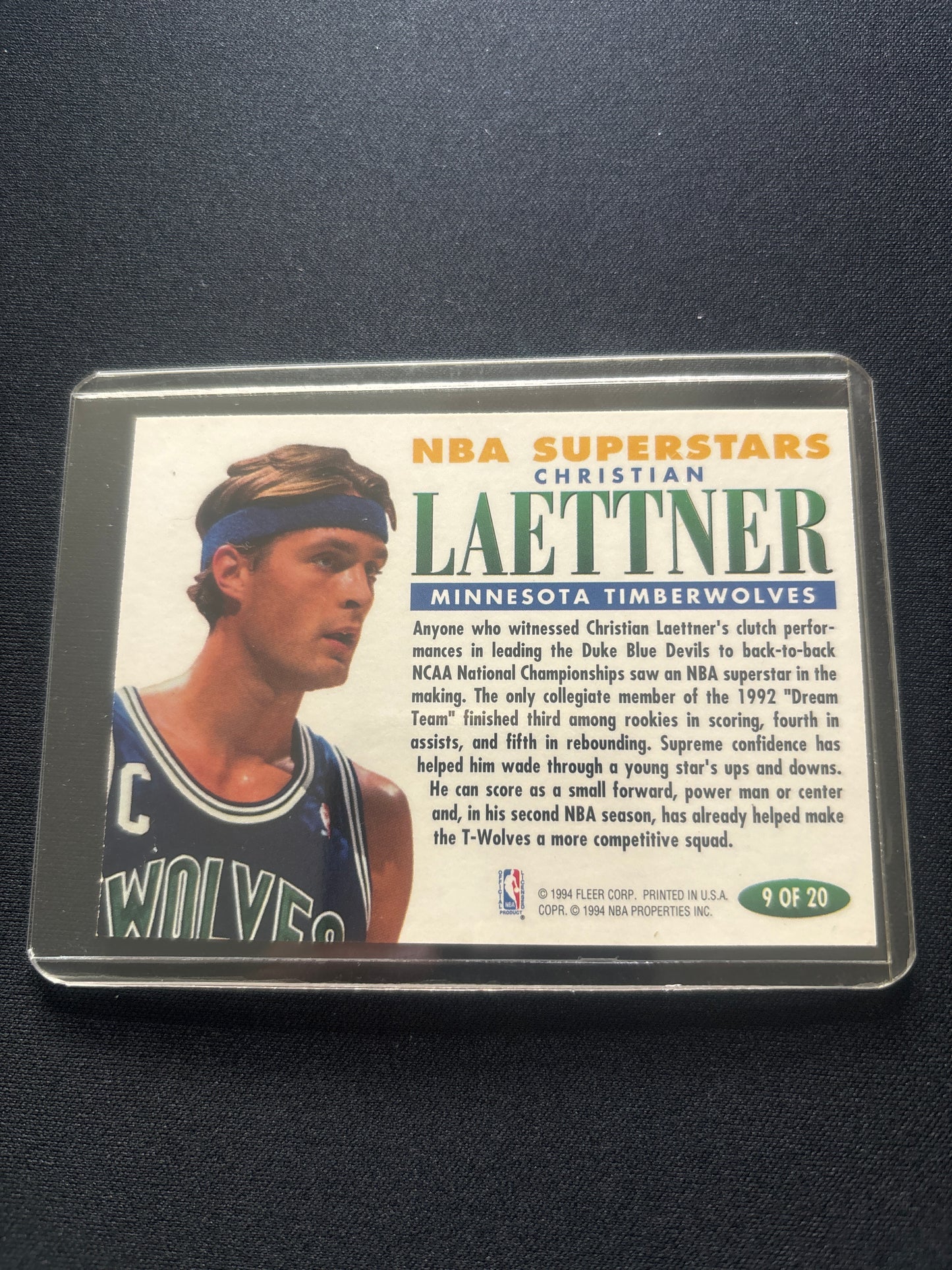 Christian Laettner Fleer NBA Superstars 9 of 20