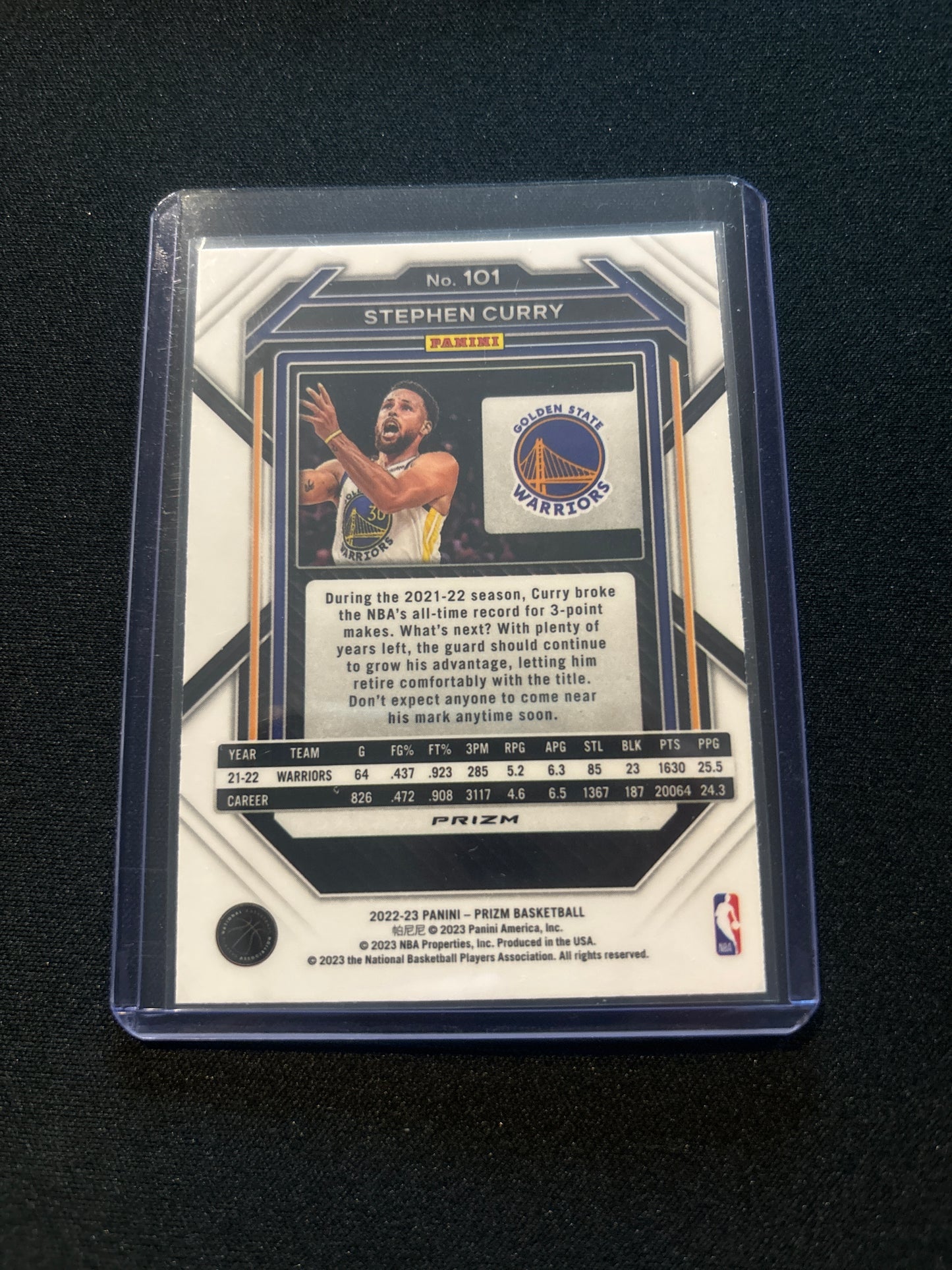 Stephen Curry Panini Prizm #101 (Silver)