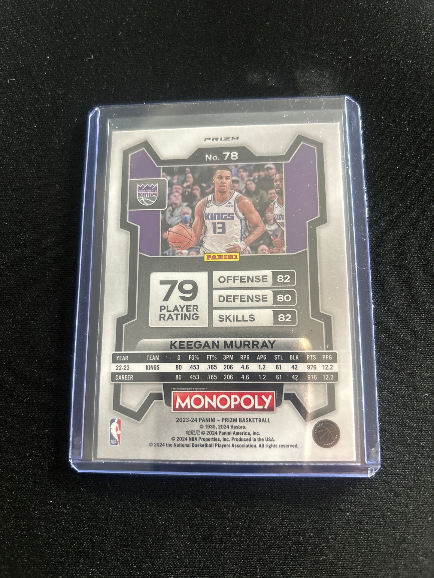 Keegan Murray Monopoly Prizm (Purple) #78