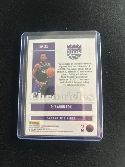 DeAaron Fox Panini Chronicles #21