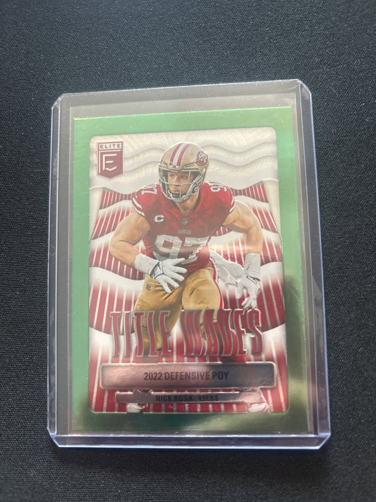 Nick Bosa Donruss Elite Title Waves TW-8 (Green)