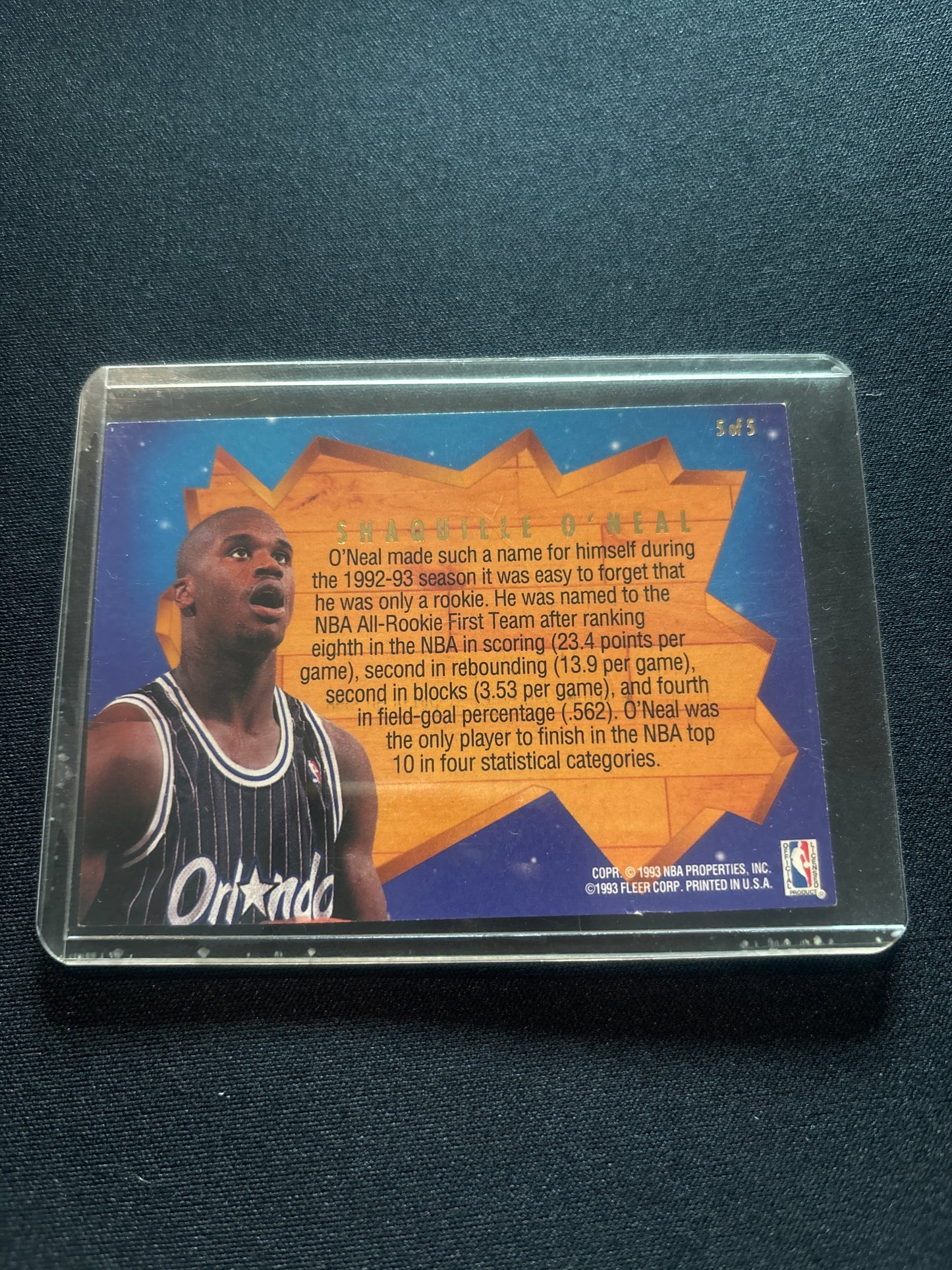 Shaquille O'Neal Fleer Ultra All-Rookie Team 5 of 5