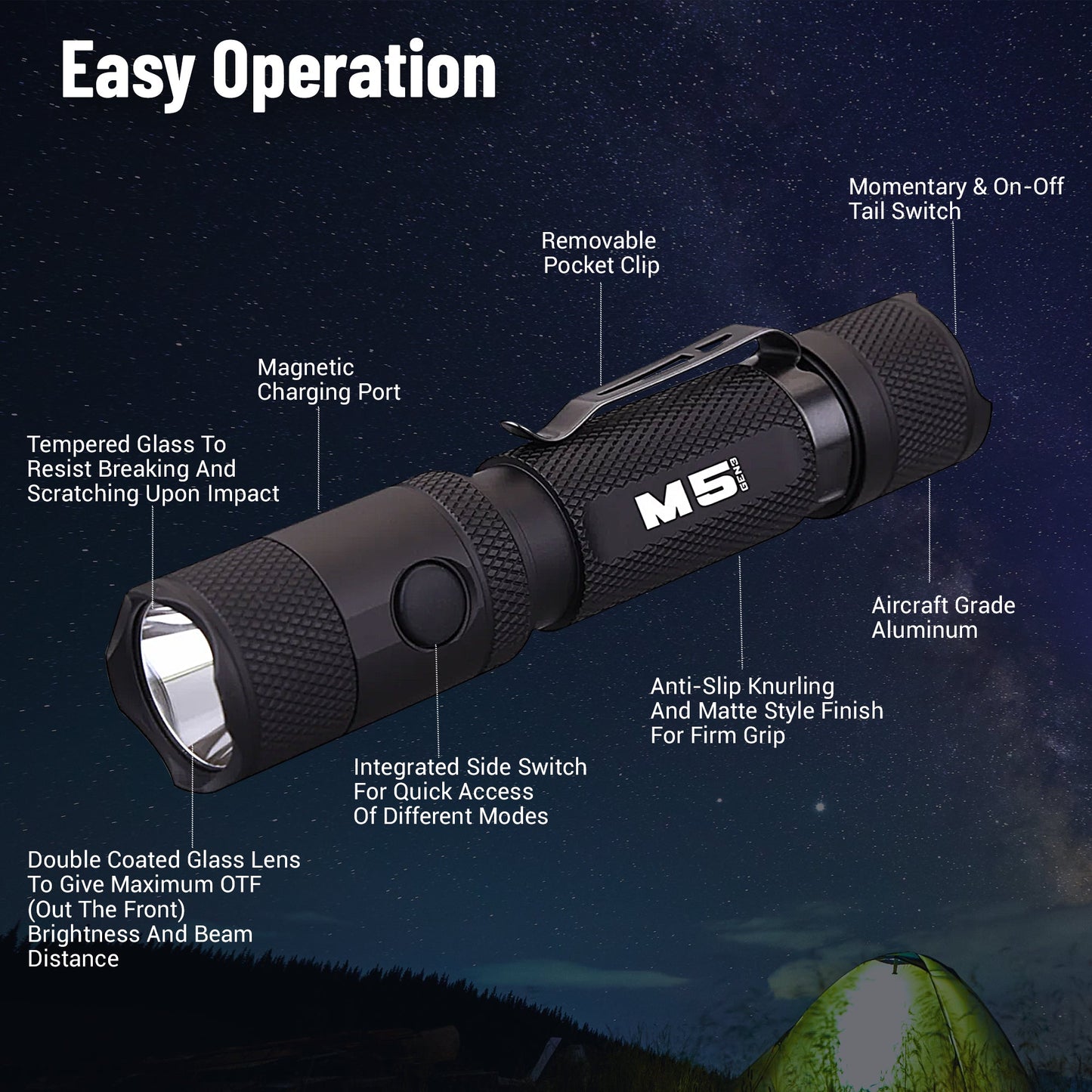 M5 Gen3 - 2,030 Lumen EDC Flashlight