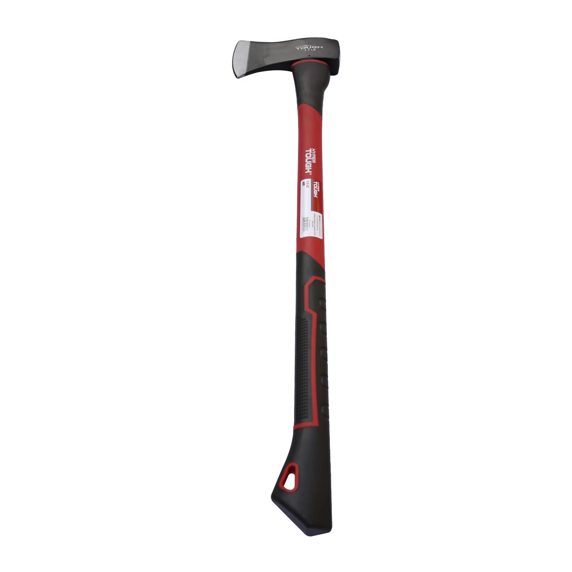 3.5 Lb Single Bit Axe with Red & Black Double Injection Fiberglass 34" Handle