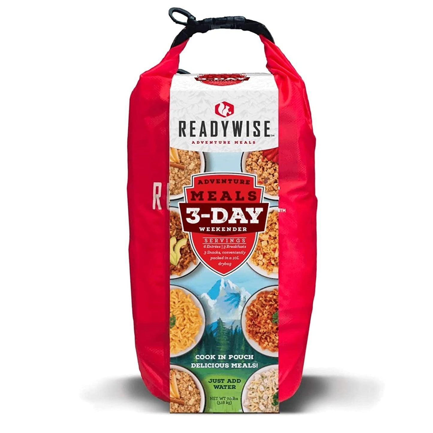 Emergency Food Supply 3-Day Adventure Bag, Emergency Supplies Gear Bag, Freeze-Dried Backpacking and Camping Food, Survival Food, 10-Liter Dry Bag