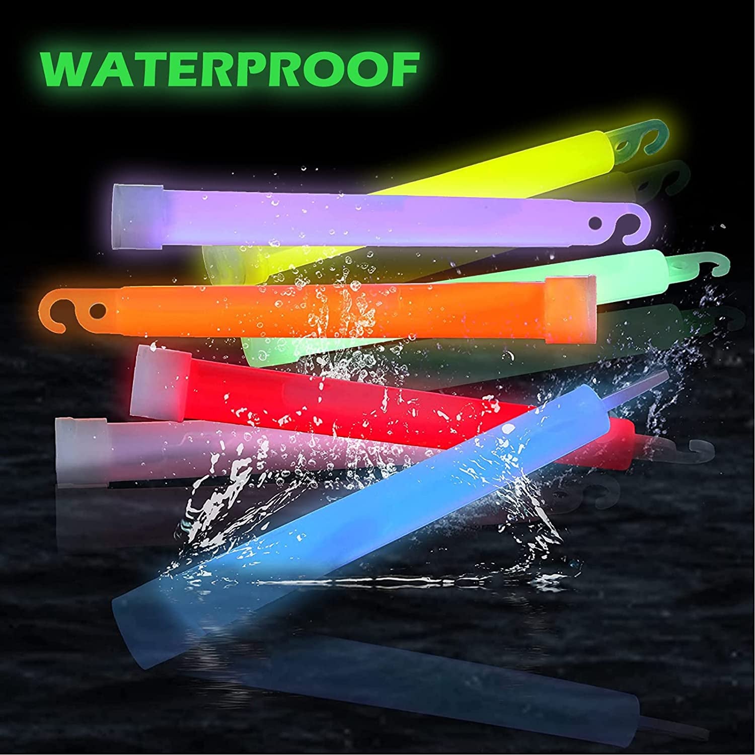 Ultra Bright Large Glow Sticks - Long Last Lighting over 12 Hours for Parties and Kids Playing, Emergency Light Sticks for Hurricane Supplies, Earthquake, Survival Kit and More