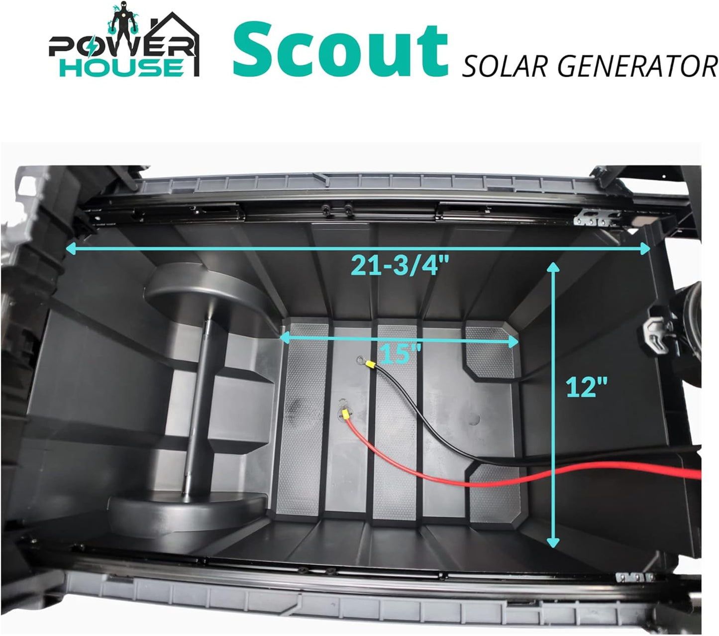 CEP Scout Complete Solar Generator, (1500W to 10,000W Available), Wheels, Portable Solar Battery Box Inverter: 3000W Mod Sine