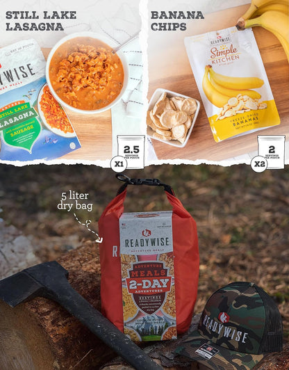 2-Day Adventure Bag | Freeze-Dried Backpacking & Camping Food | Waterproof Dry Bag | 23 Servings